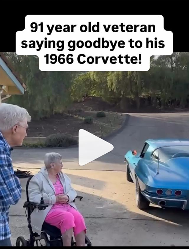 91 Year Old Vet Says By To His Vette
